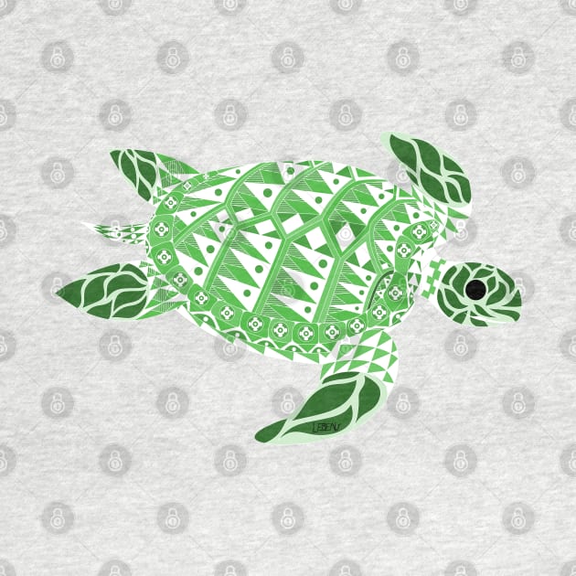 jade mexican caribbean carey turtle tortoise in ecopop floral wallpaper by jorge_lebeau